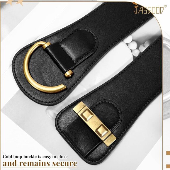 Women\'s Vintage Stretchy Waist Belt Elastic Wide Waistband for Dresses main image 4